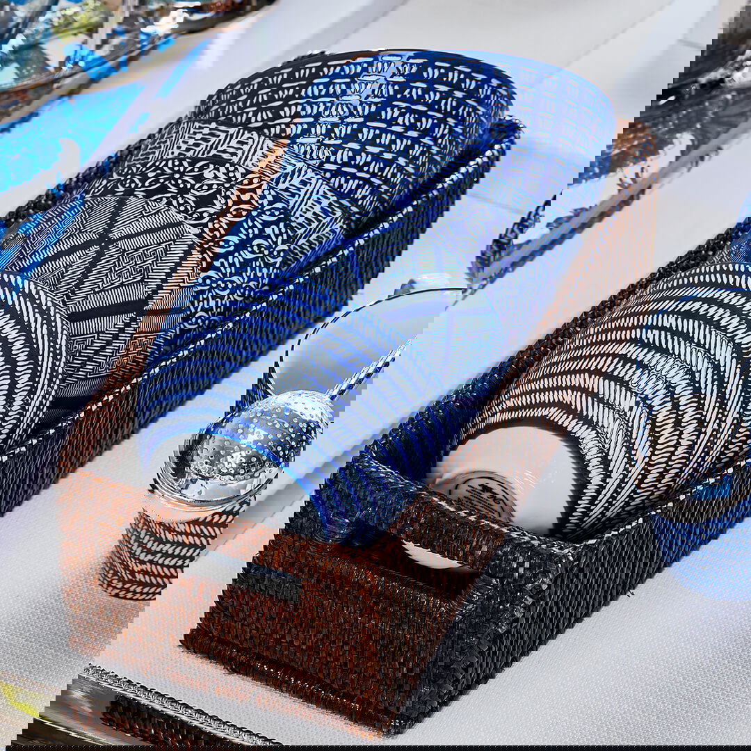Capri Azzurra boller blå/hvit 6-pk